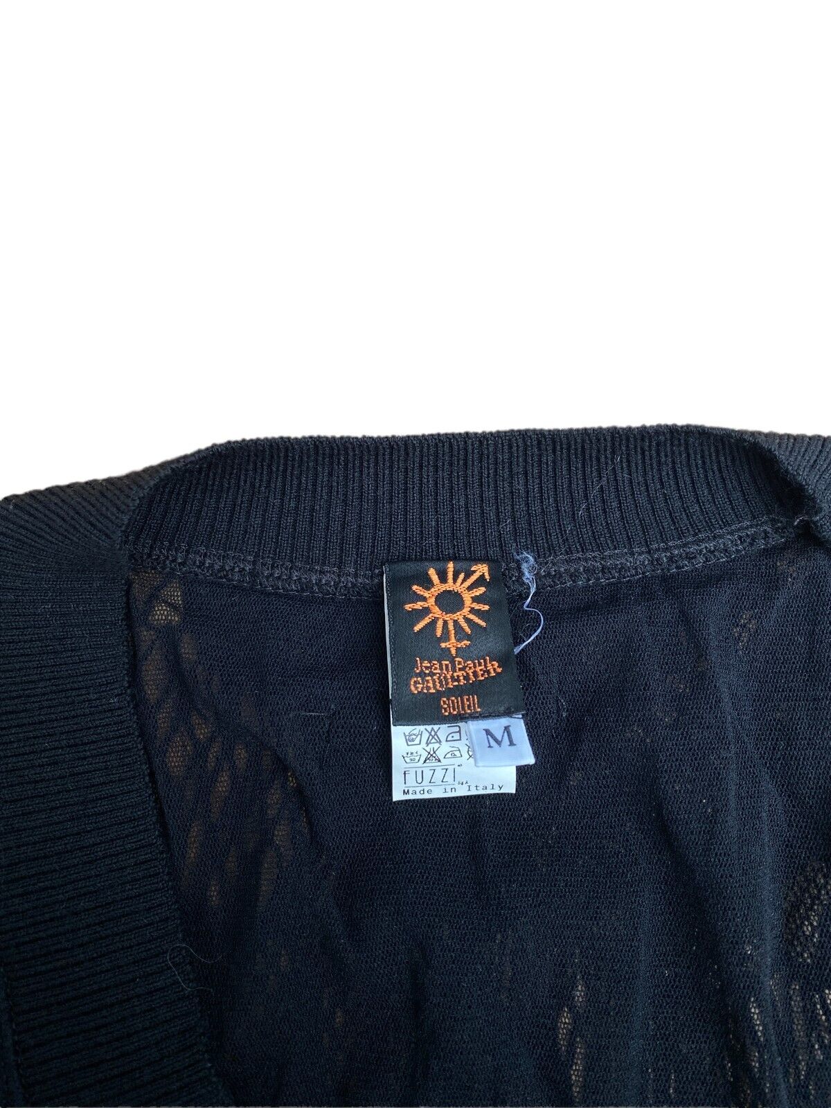 Soleil Vintage Black Embroidered Tank top