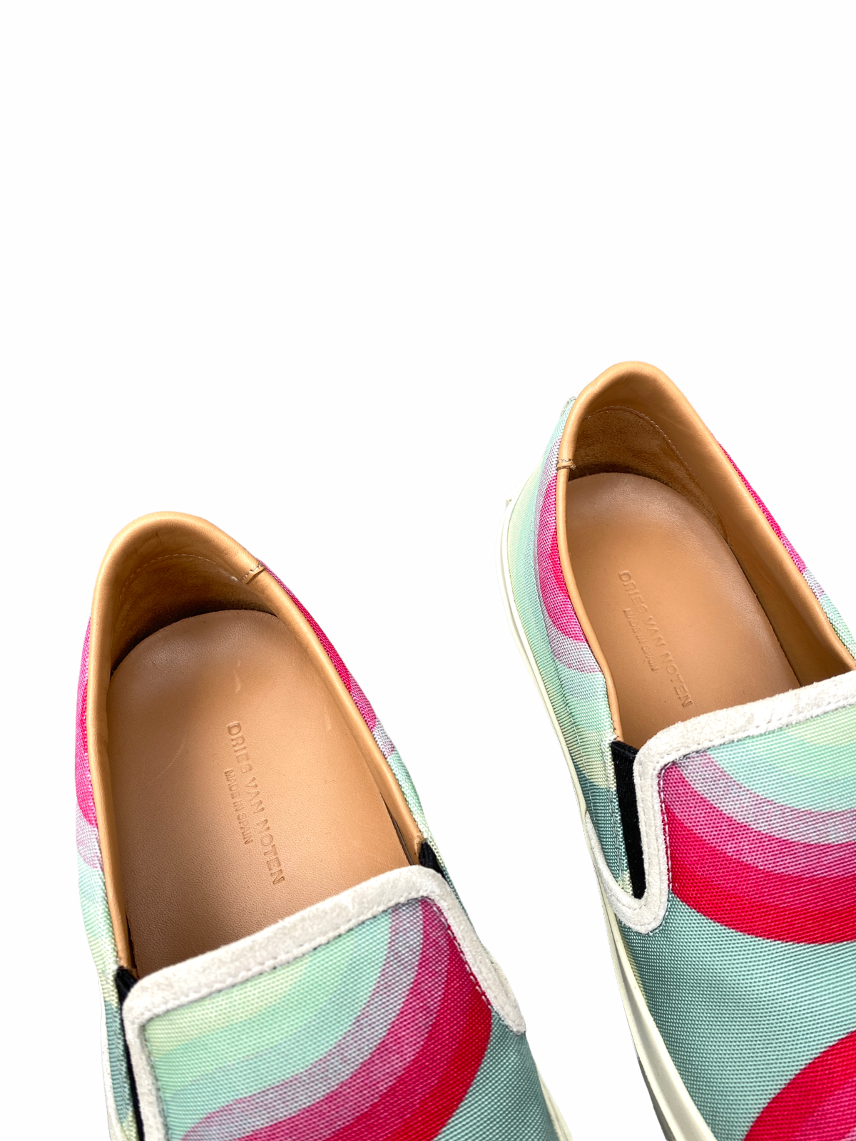 Iconic Waves patterns Blue Slip Ons