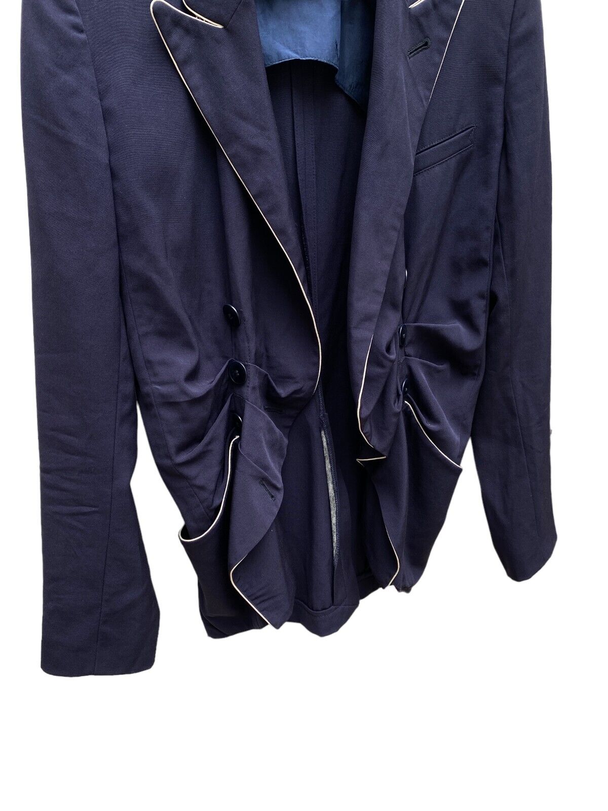 Vintage Navy Corset Bustier Blazer Jacket Size IT 40 FR 36