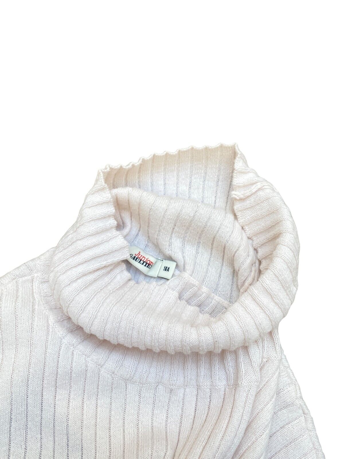White Red Striped Rollneck Size 16A / fits S / US 36