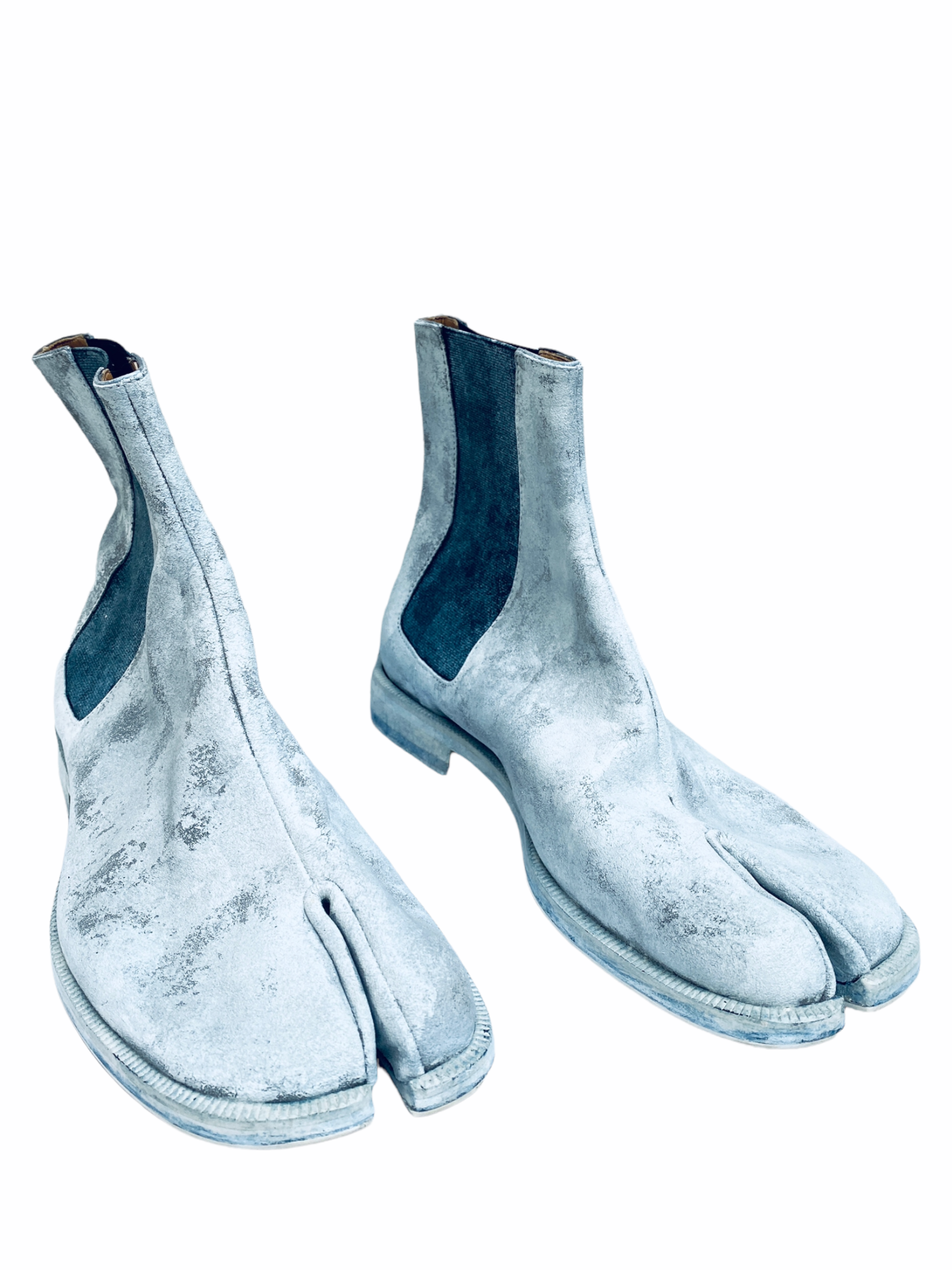Painted Chelsea Tabi Boots White