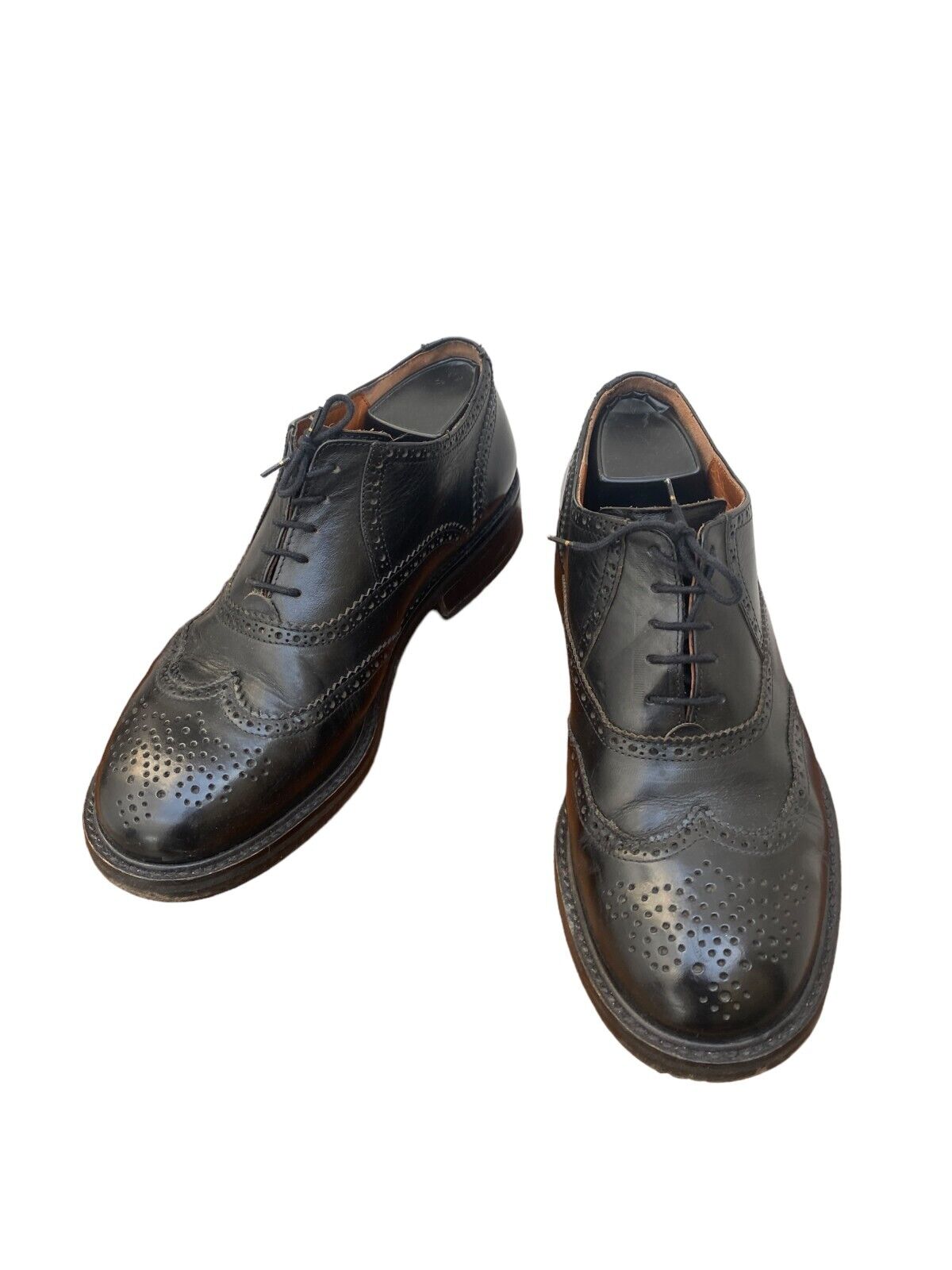 Black Leather Derbies shoes