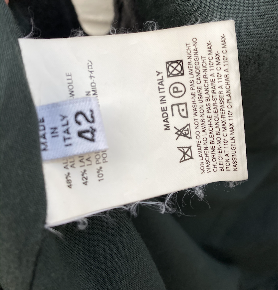 FW 2002 Dark Green / Greyish Wool Vest Jacket