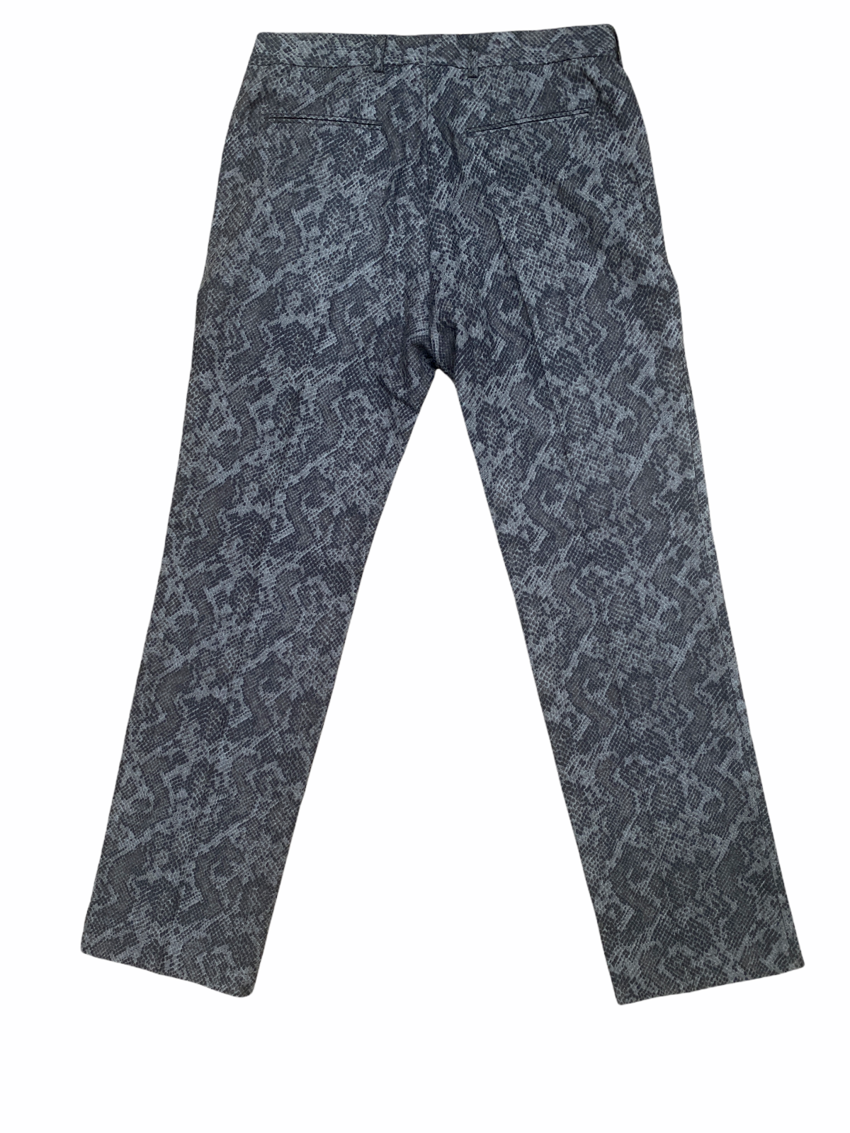 Grey Snakeskin print Wool Trousers
