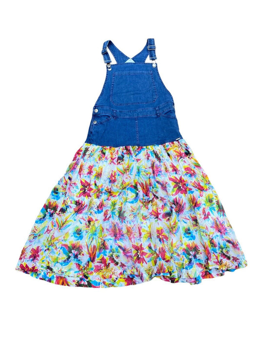 Fusion floral Denim Dress