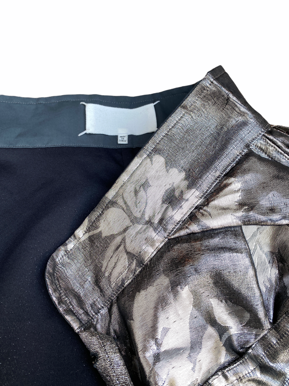 1595$ Maison Margiela SS 2016 Gorgeous Silver Cargo Floral Skirt