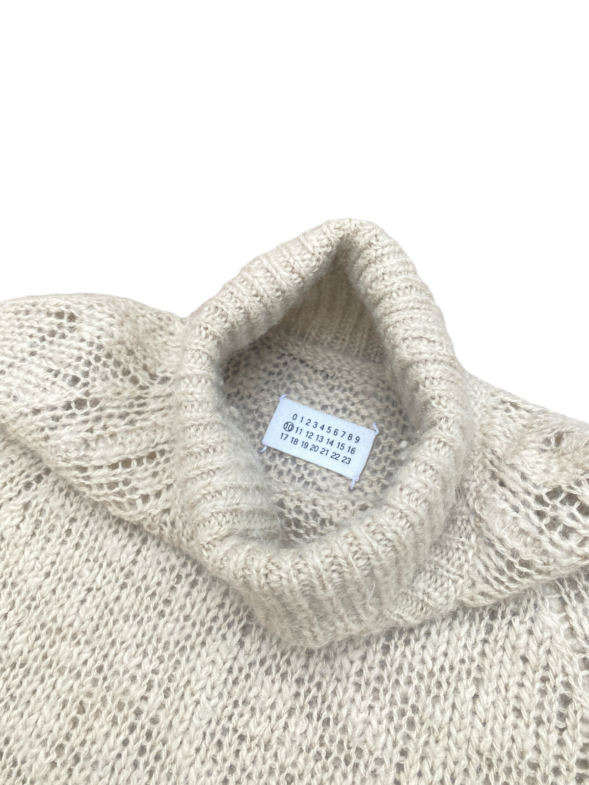 FW 2005 Oversized Mohair / Wool Beige Rollneck