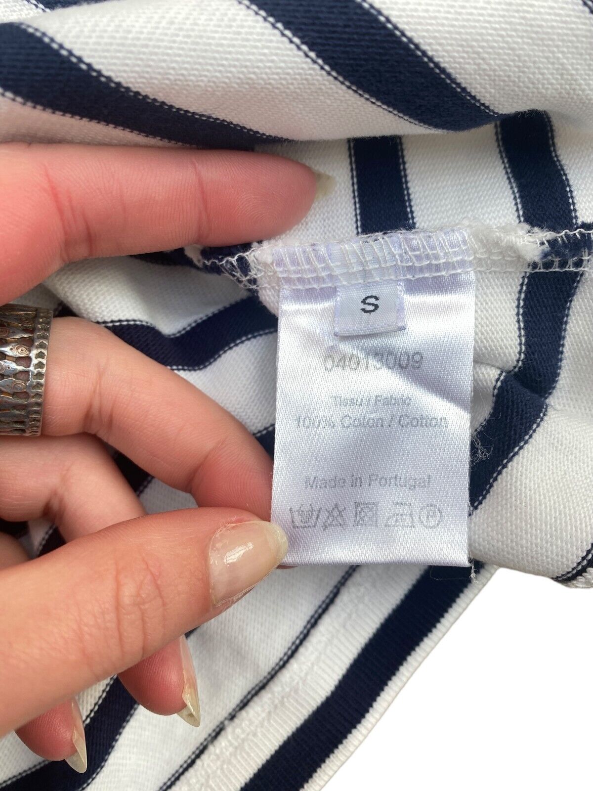Vintage White Striped Dress