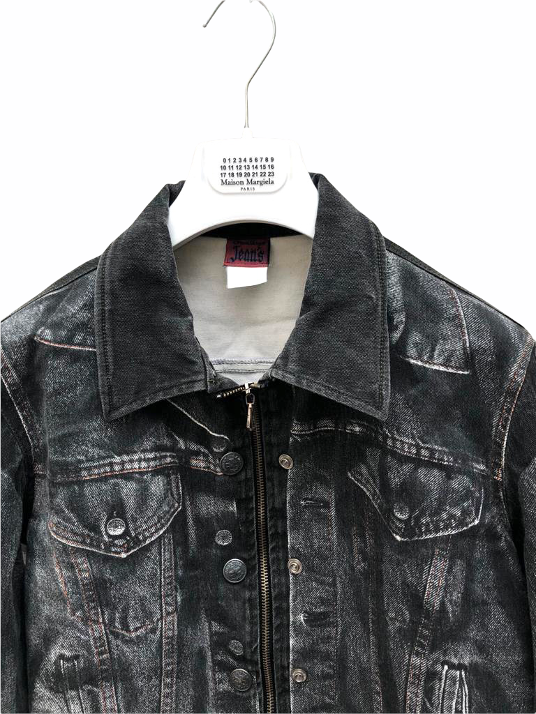 Vintage Grey Black Trompe l’œil jacket