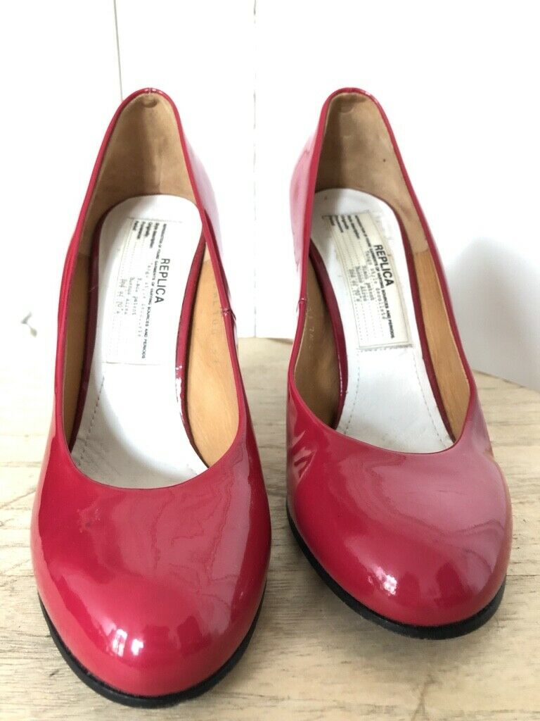 Martin Margiela Pink Patent Heels - Replica Tango Size US 6