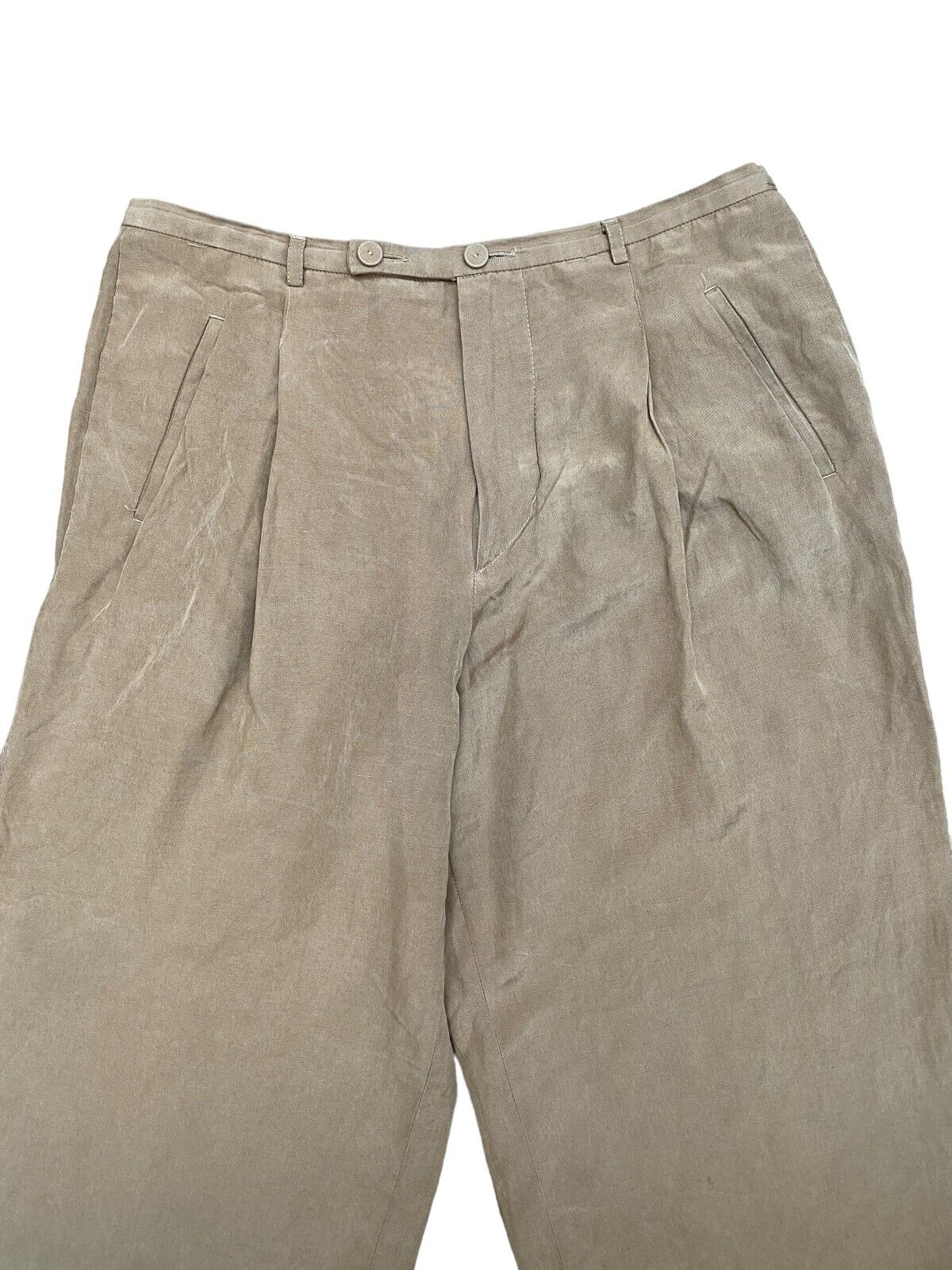 Vintage High Waist Wide Brown Pants Size IT 48 fits US 32