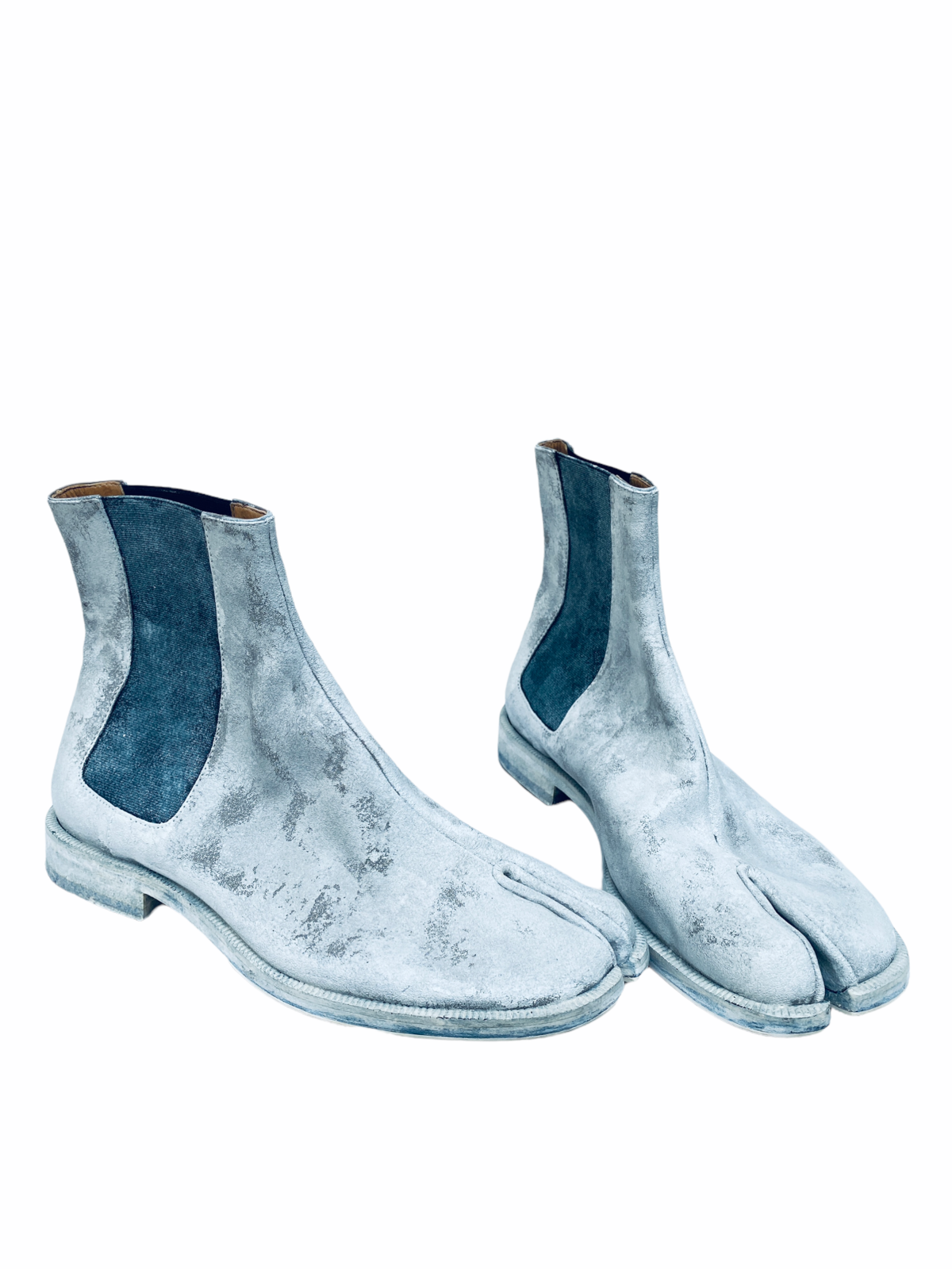 Painted Chelsea Tabi Boots White