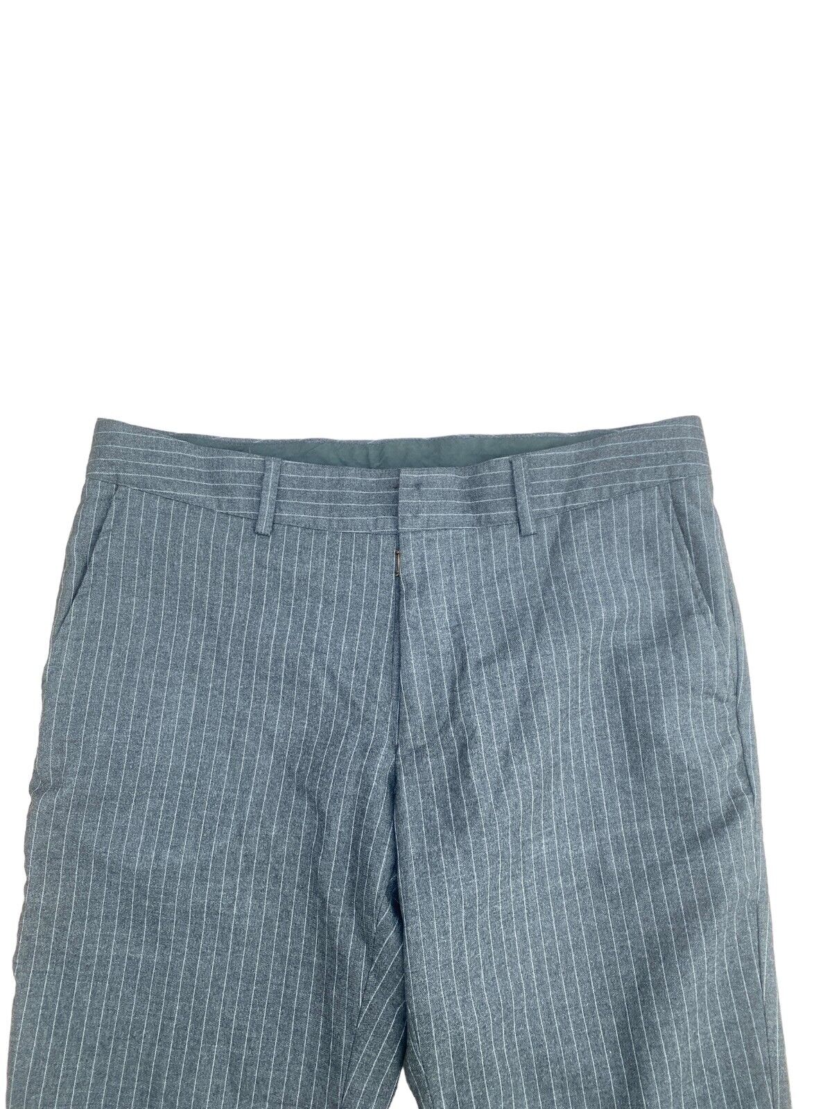 FW 2003 Grey Striped Formal Pants