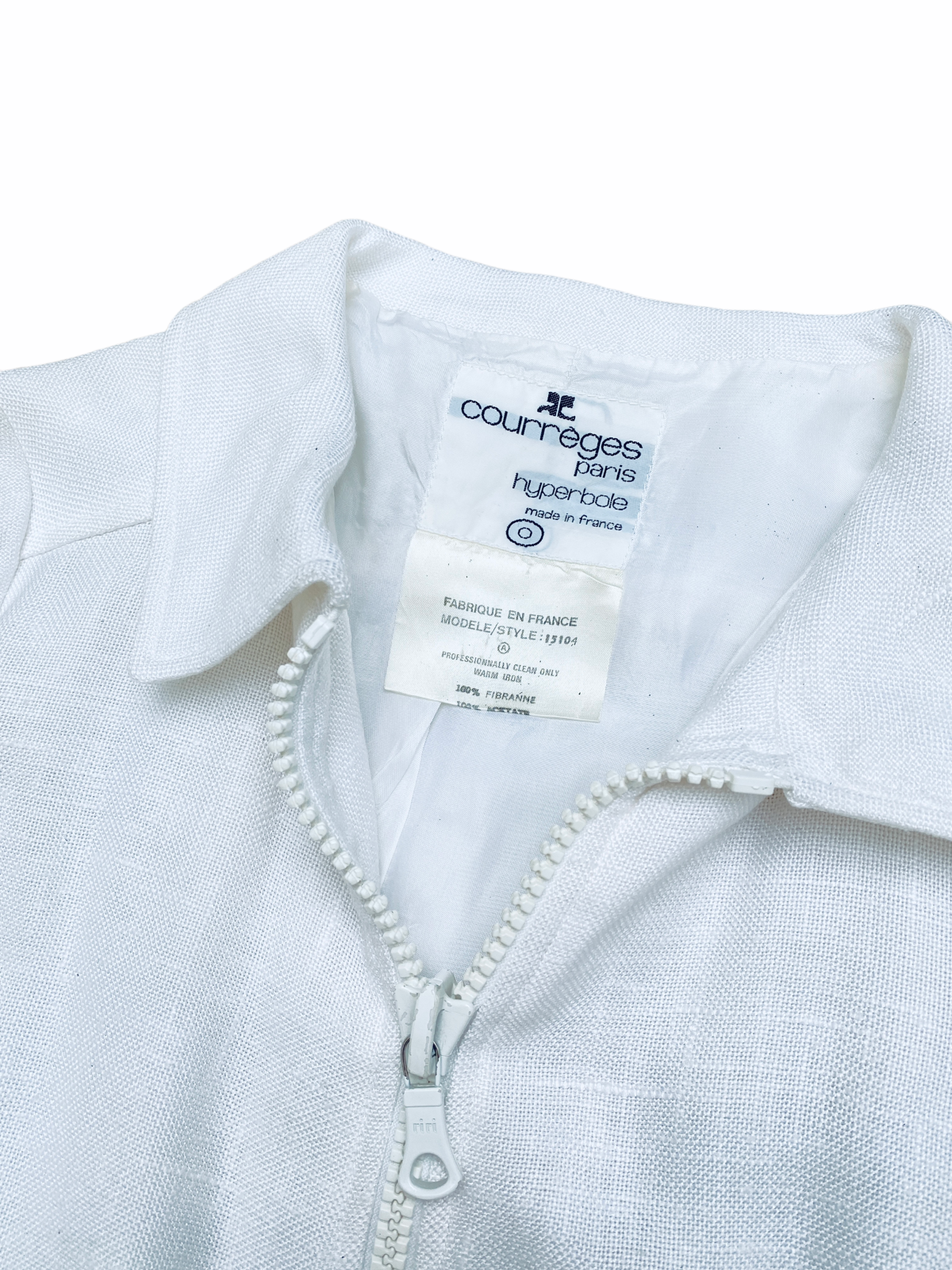 70s White Belted Jacket