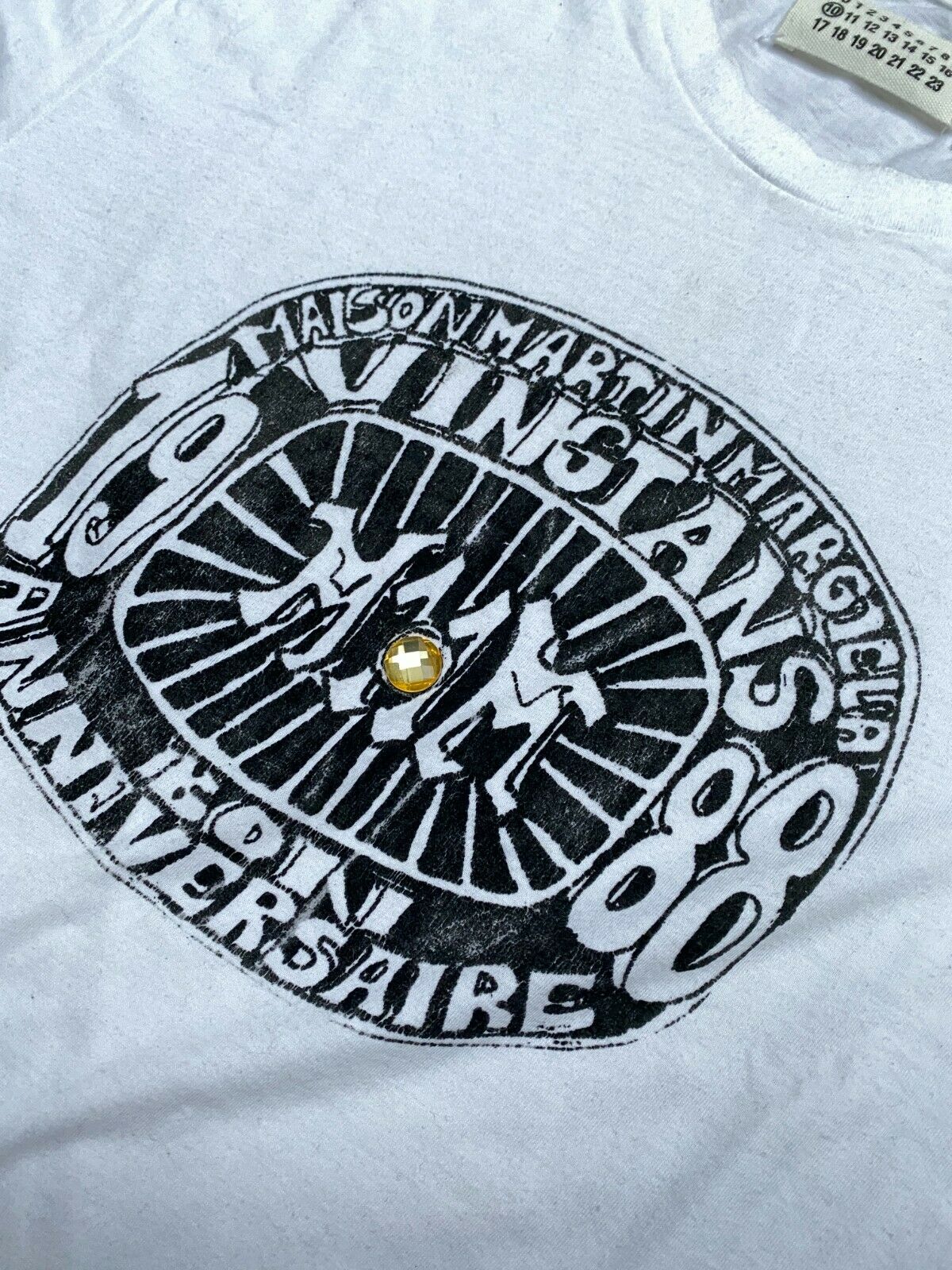 SS2008 White T-shirt Jewelry on front Size M