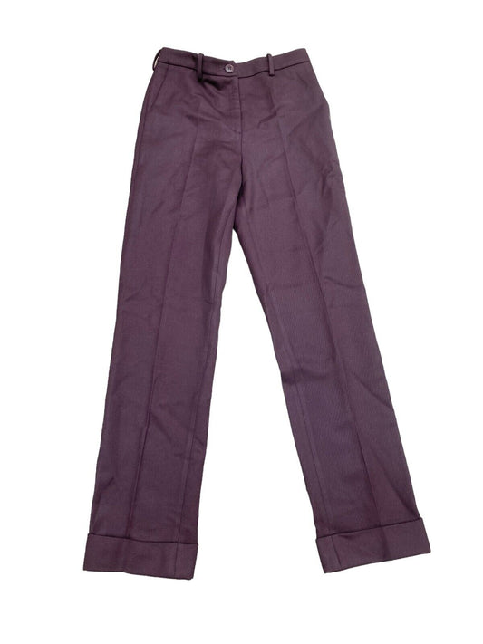 Burgundy Wool Pants