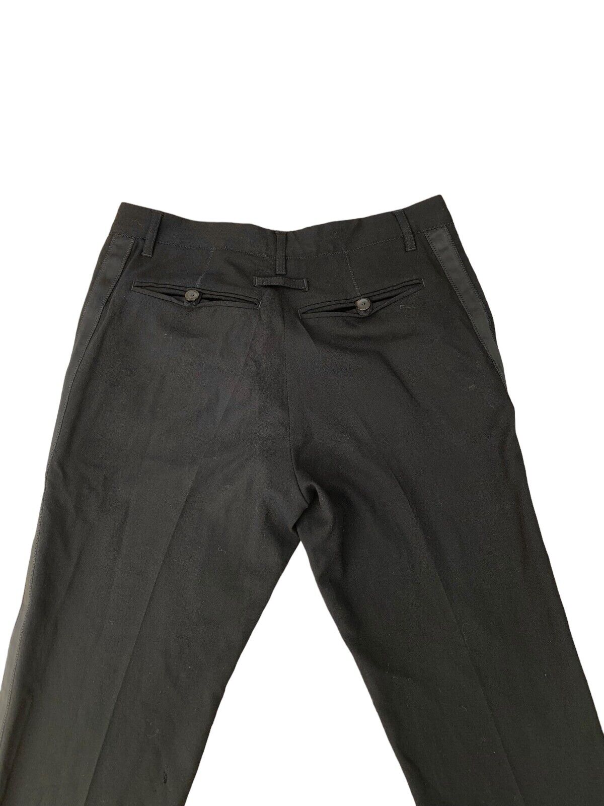 Vintage men Black Wool Pants