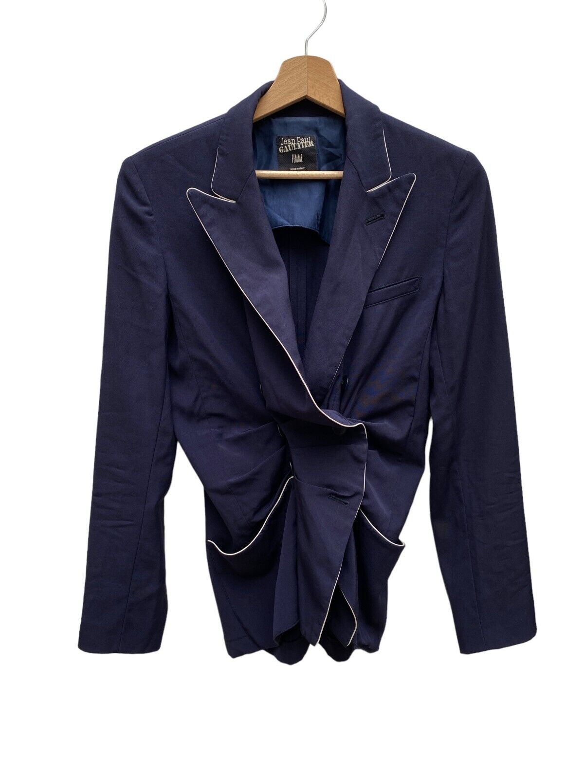 Vintage Navy Corset Bustier Blazer Jacket Size IT 40 FR 36
