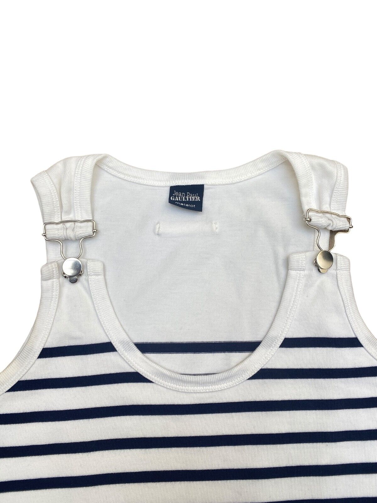 Vintage White Striped Dress