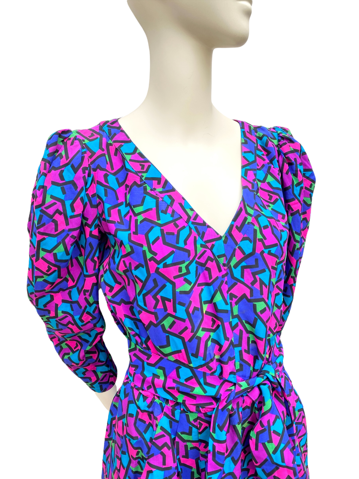 Rive Gauche 80s Dress Insane Print Stranger Things