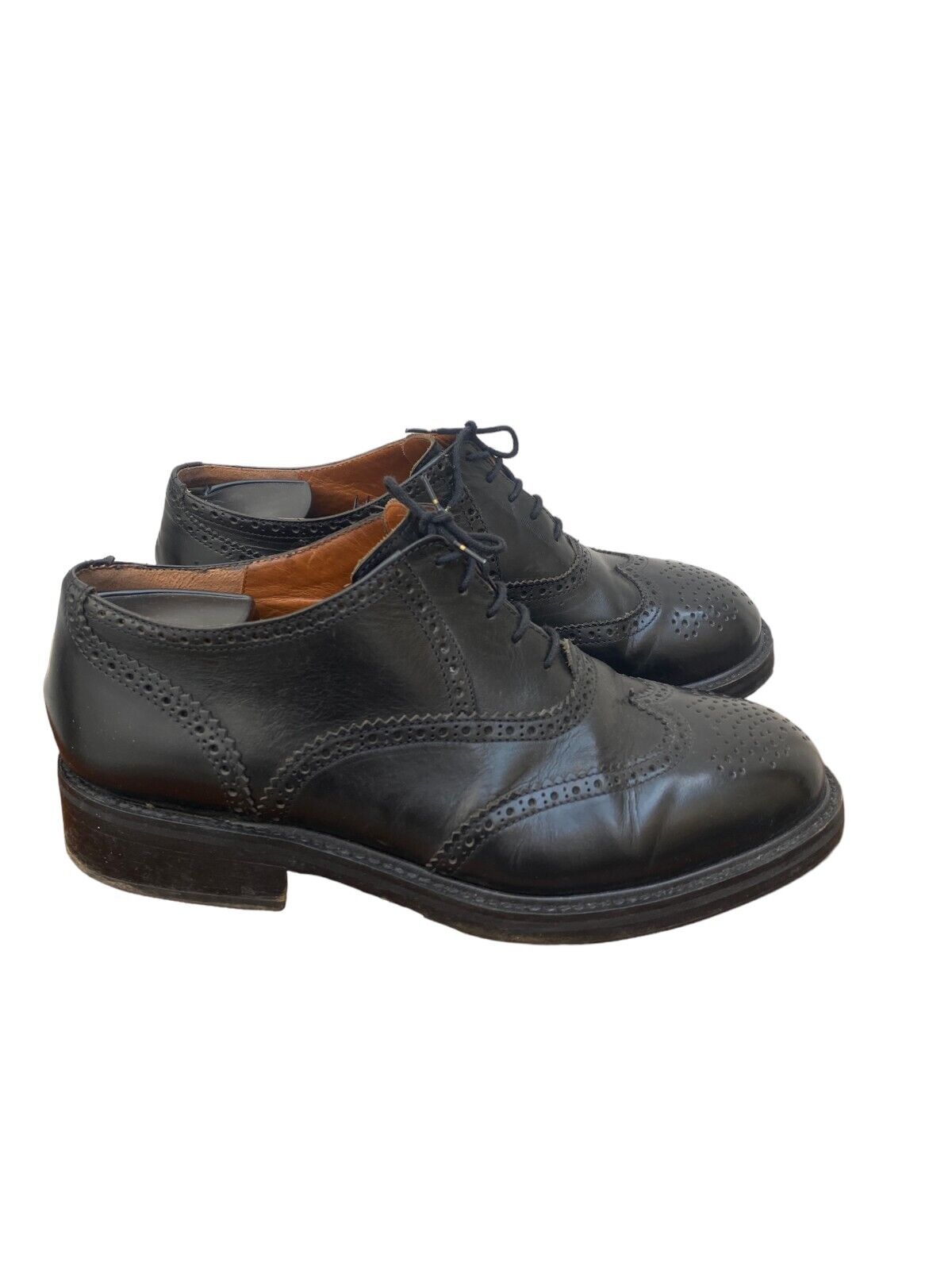 Black Leather Derbies shoes