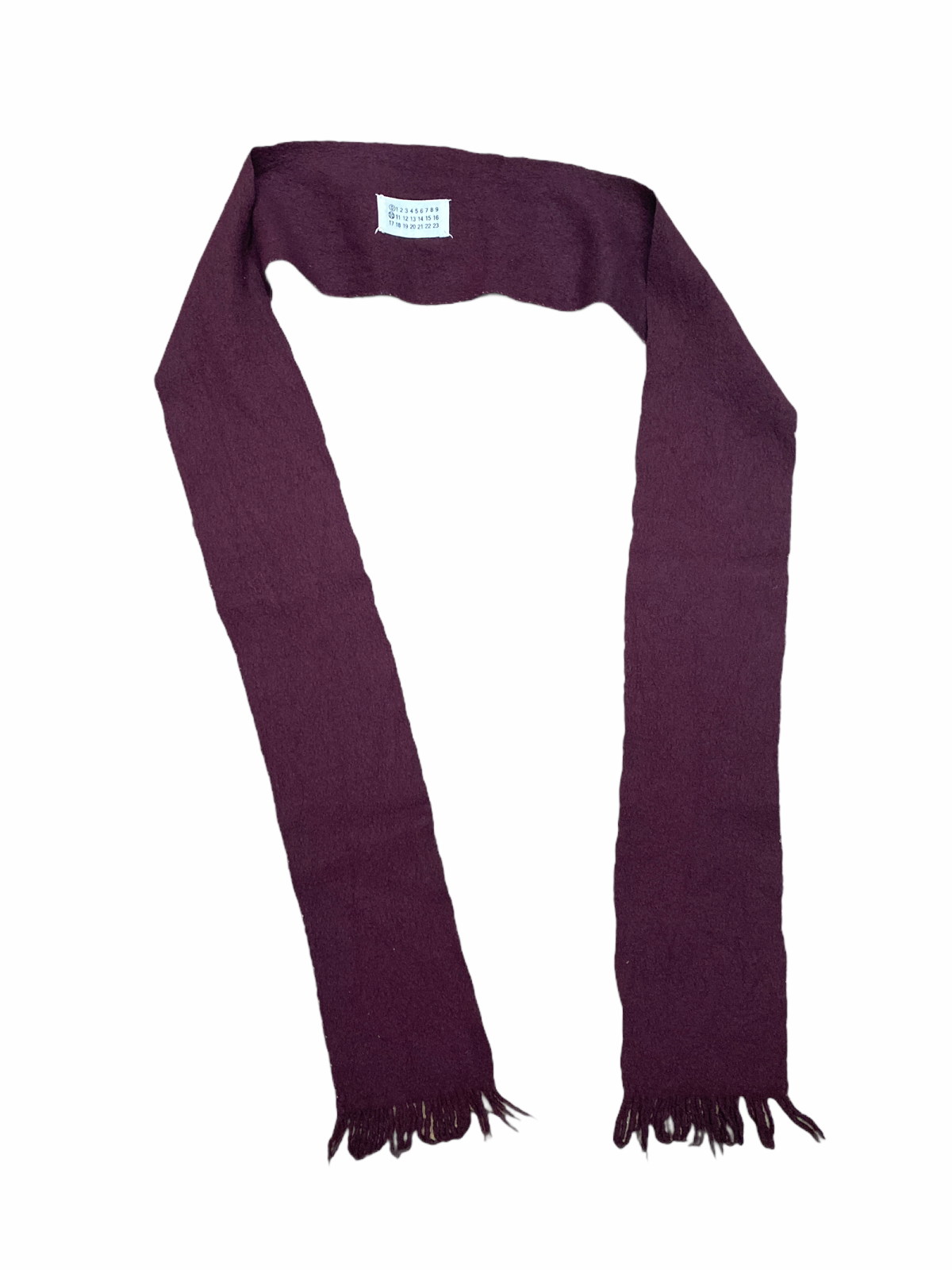 Artisanal 0 10 Burgundy Wool Scarf