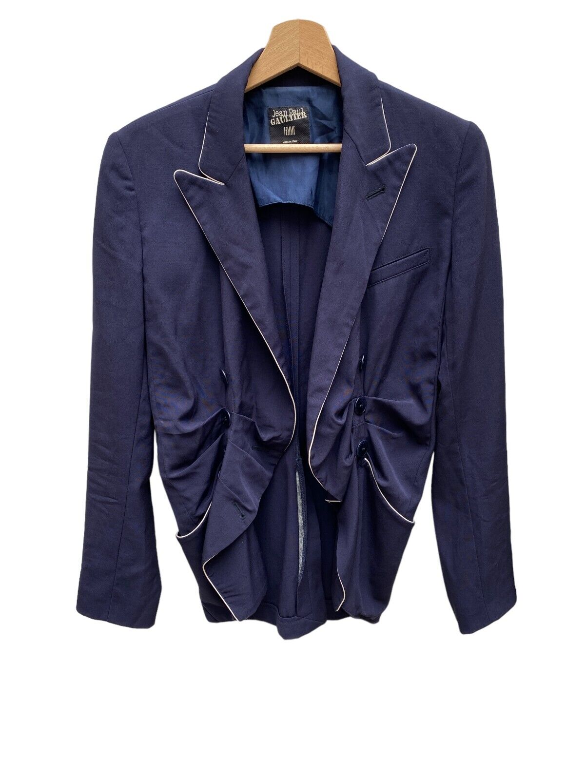 Vintage Navy Corset Bustier Blazer Jacket Size IT 40 FR 36