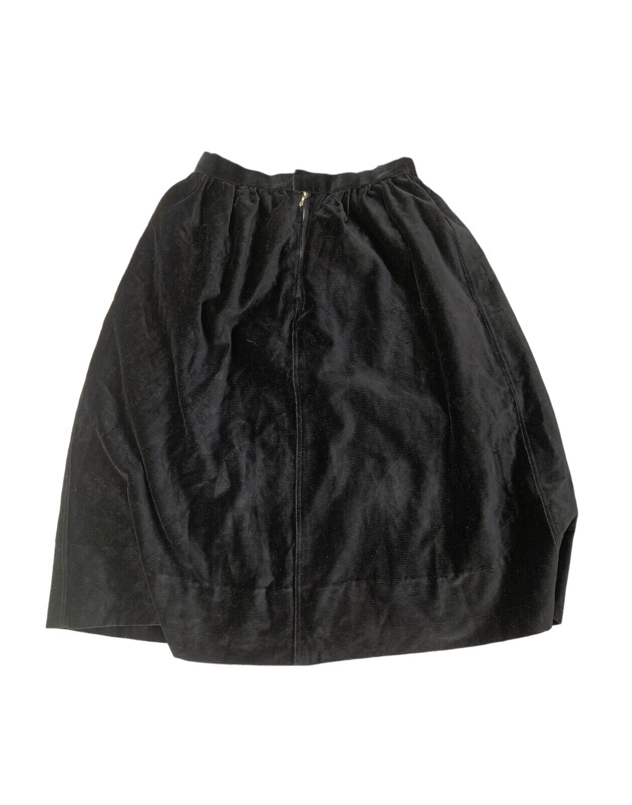 Black Velvet High Waist Skirt