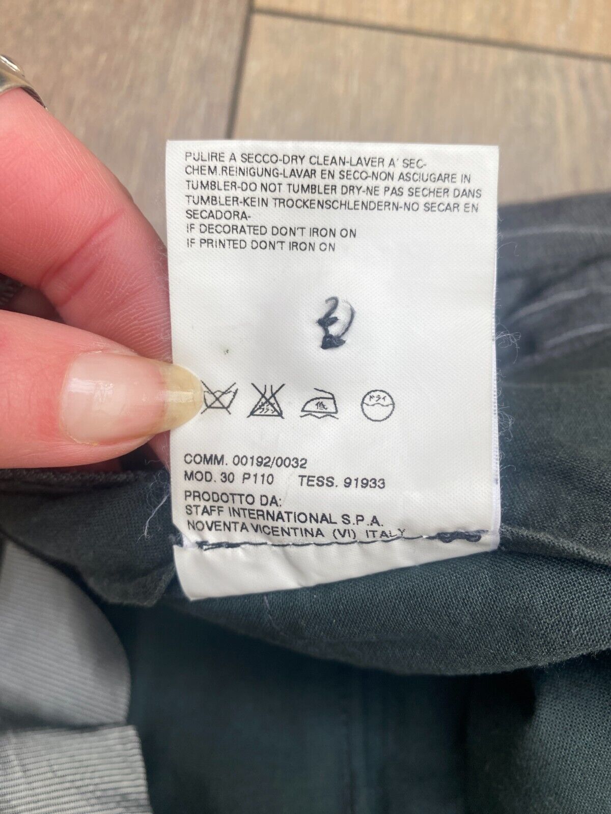 FW 2003 Grey Striped Formal Pants