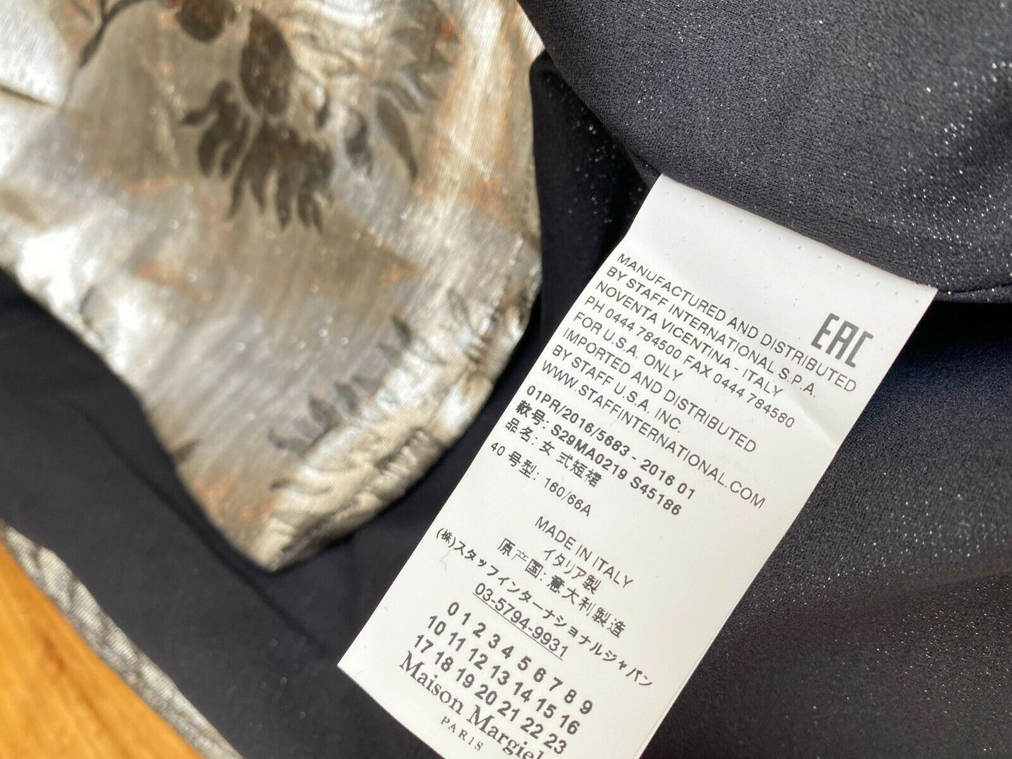 1595$ Maison Margiela SS 2016 Gorgeous Silver Cargo Floral Skirt