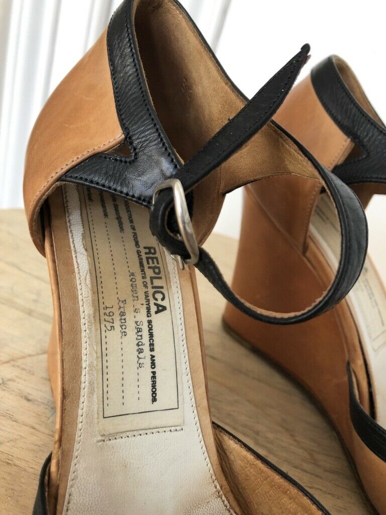 Martin Margiela Brown French Women’s Sandals 1975 Replica Size US 6