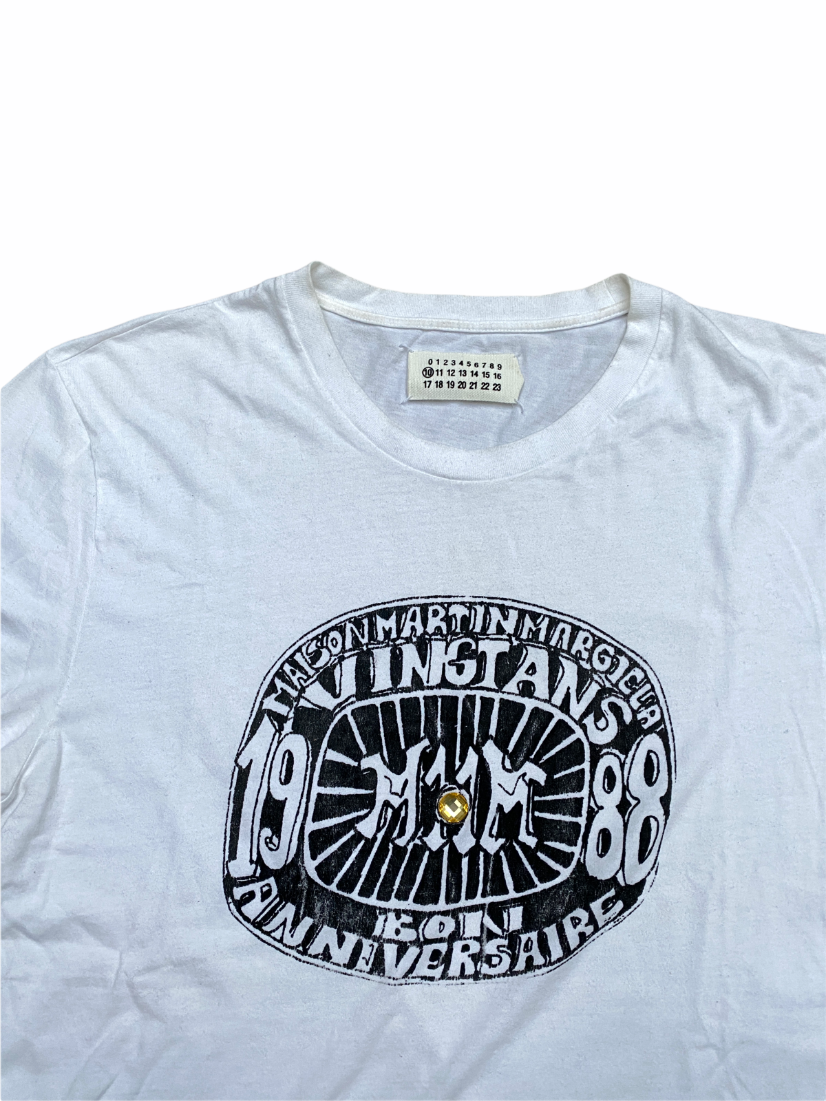SS2008 White T-shirt Jewelry on front Size M