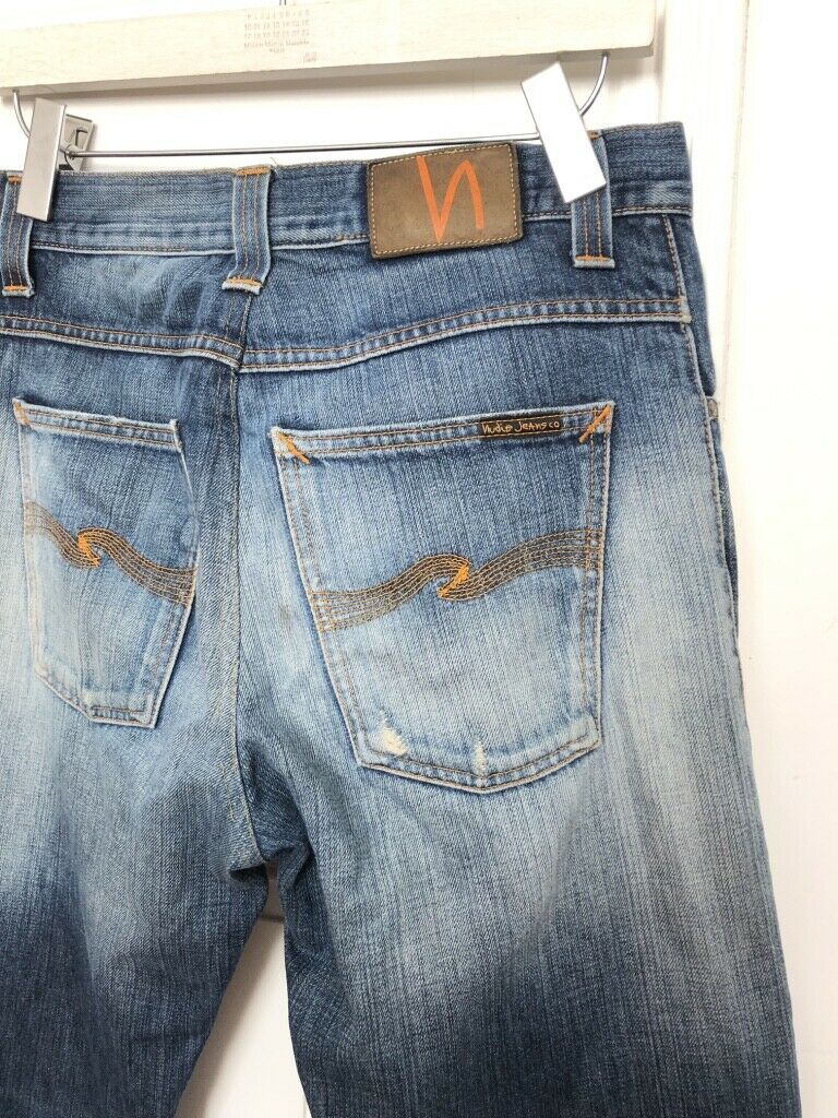 Nudie Faded Blue Denim Jeans Size W31
