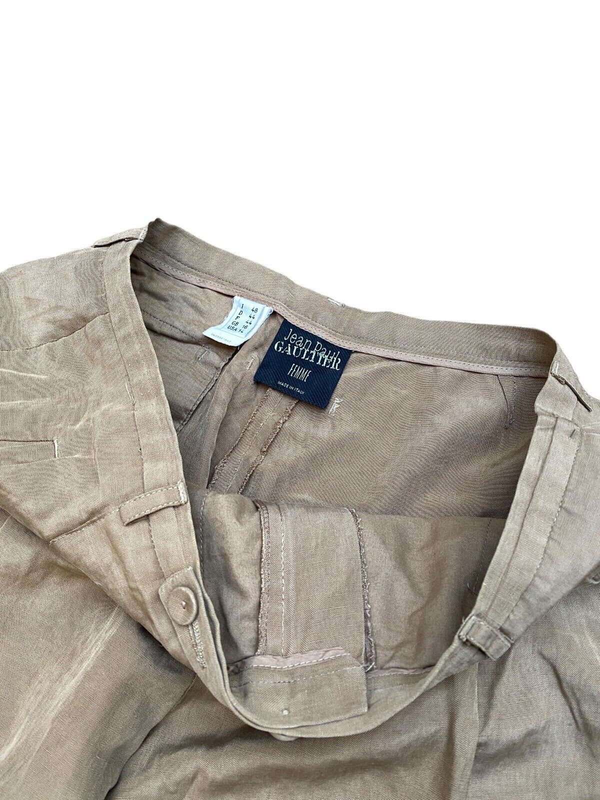 Vintage High Waist Wide Brown Pants Size IT 48 fits US 32