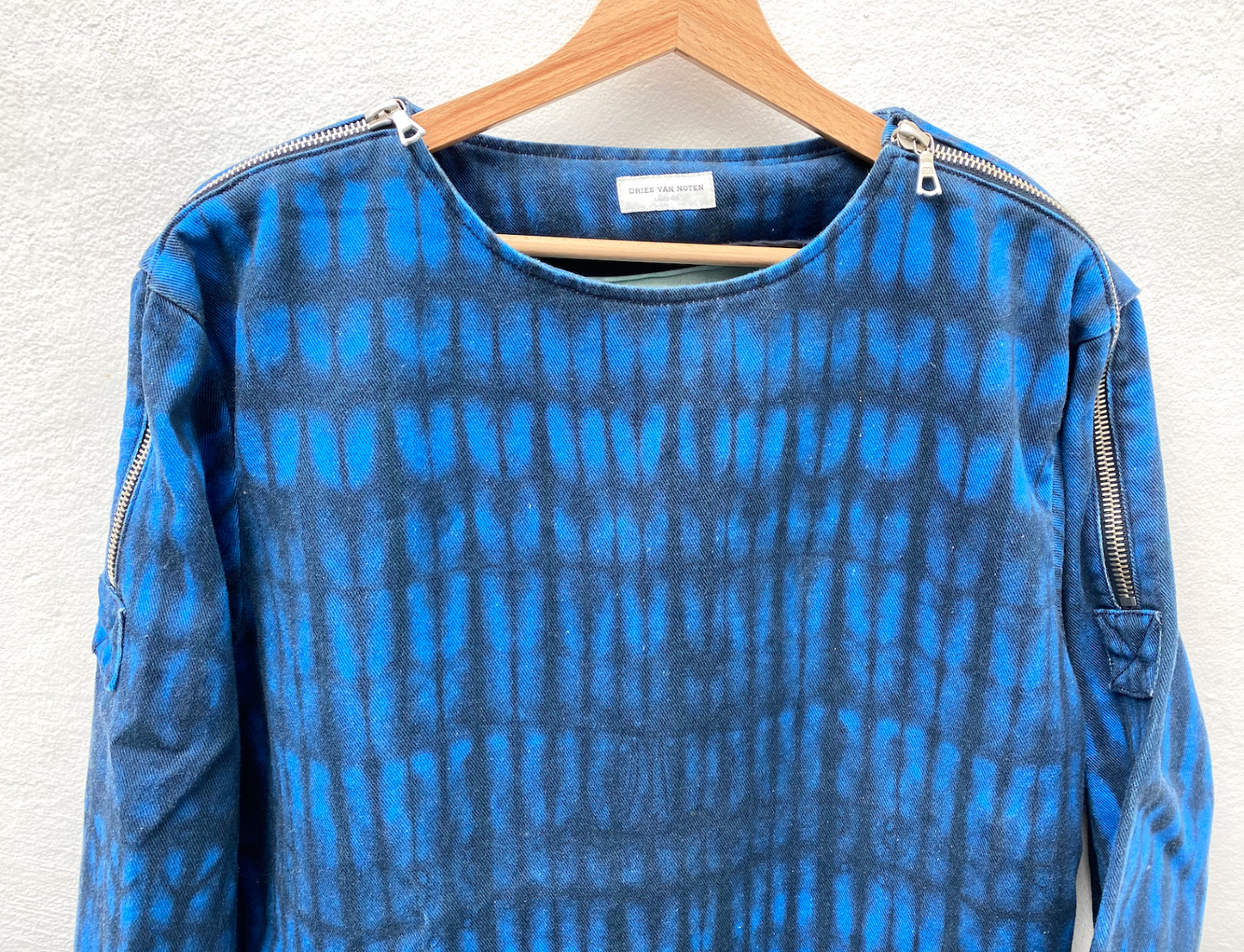Dries Van Noten Tie Dye Shoulder Zips Sweater Size S