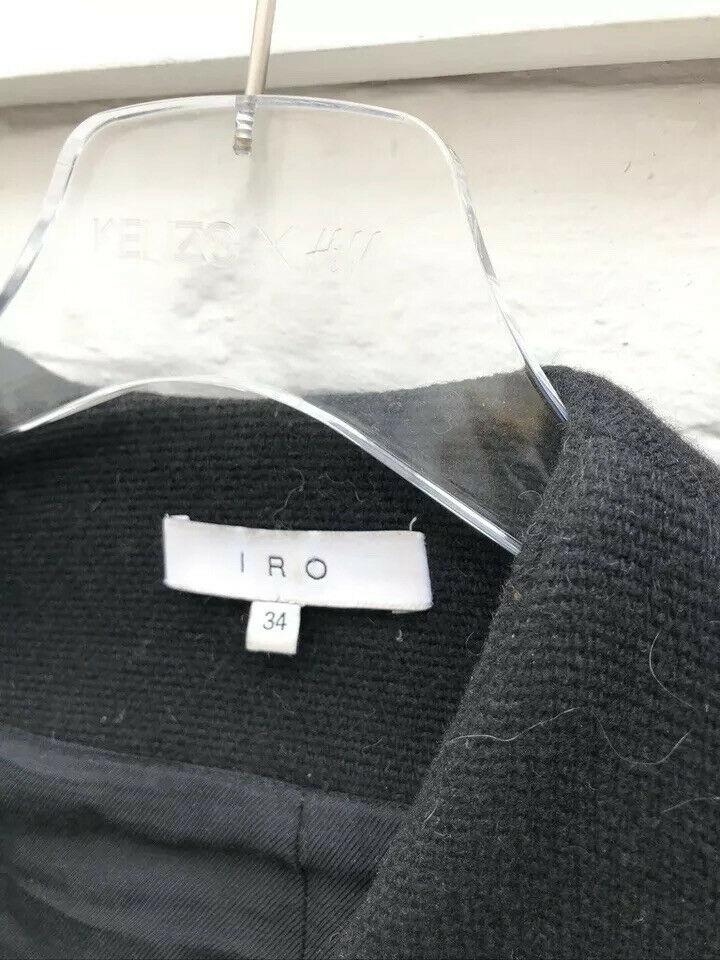 IRO Oversize Heavy Black Wool Raina Long Coat Size S / M