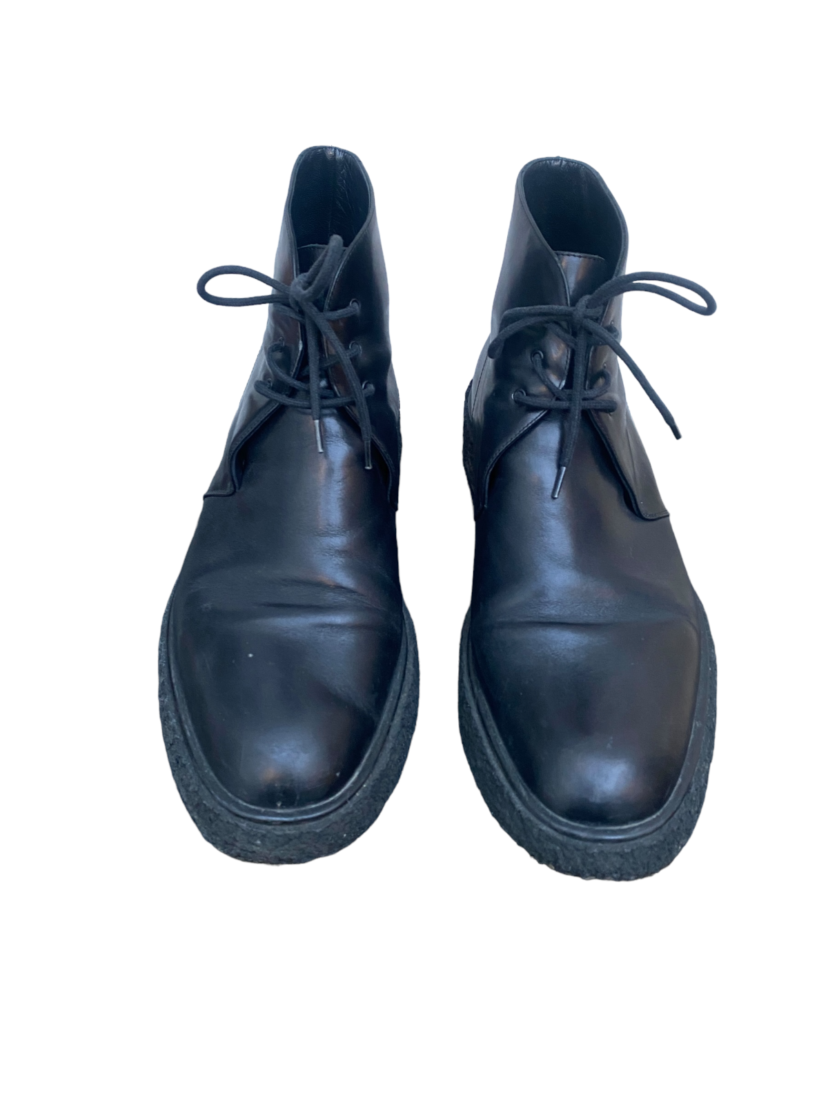 Black Leather Chukka Boots
