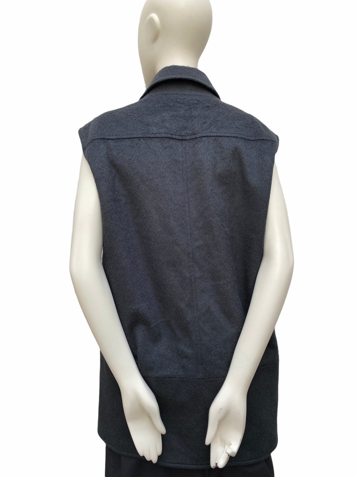 FW 2002 Dark Green / Greyish Wool Vest Jacket