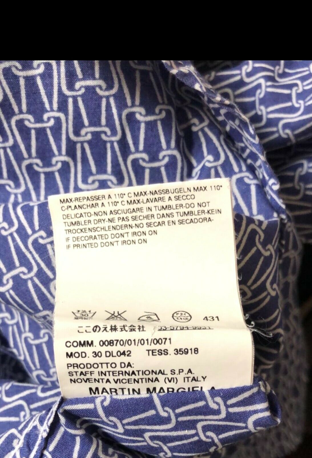 SS 2007 Men Purple - Navy Shirt Size III
