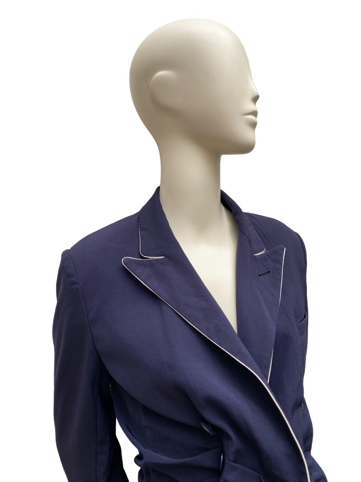 Vintage Navy Corset Bustier Blazer Jacket Size IT 40 FR 36