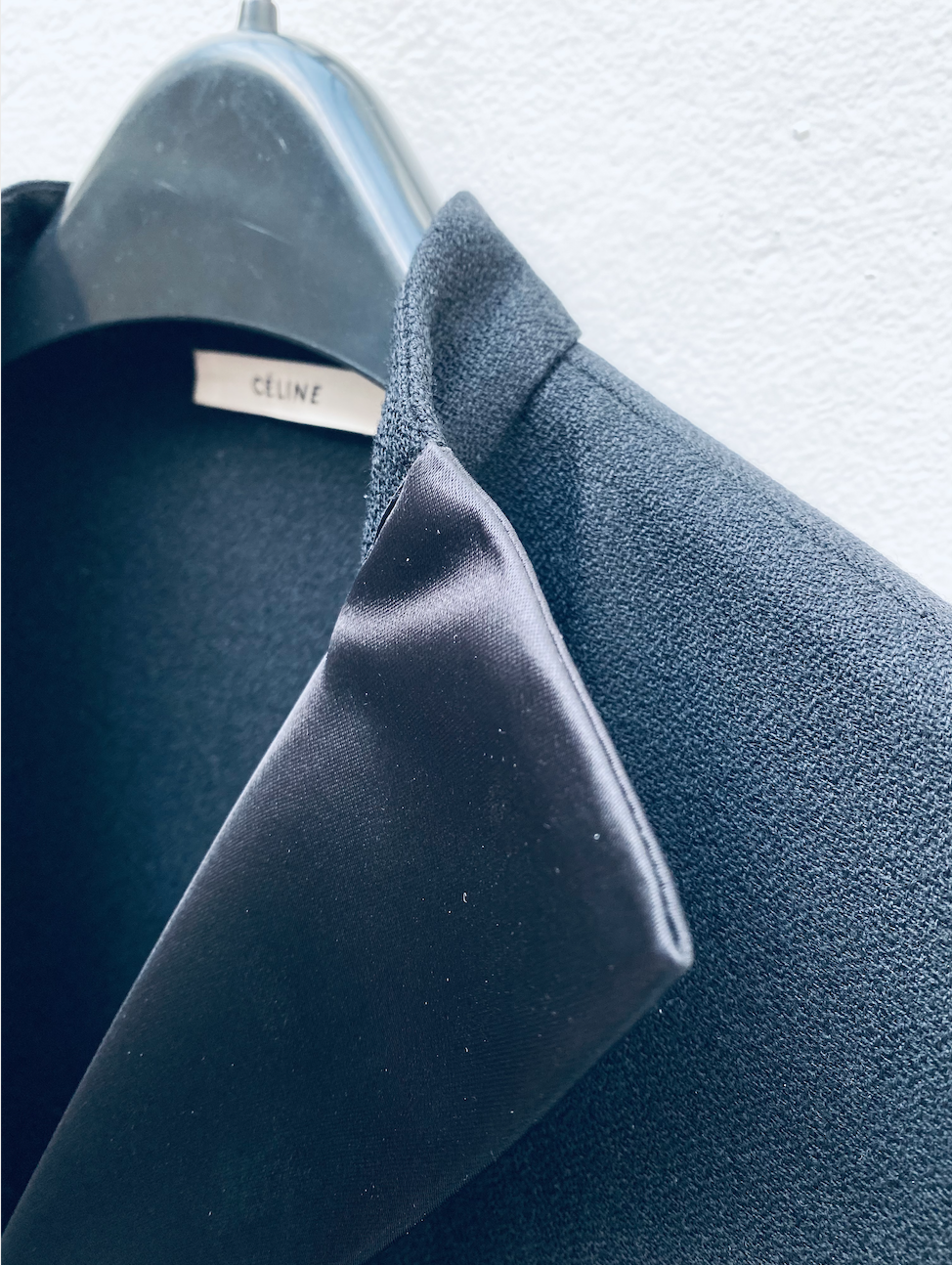 Celine Phoebe Philo 2014 Iconic Black Wool Cocktail Dress Size S
