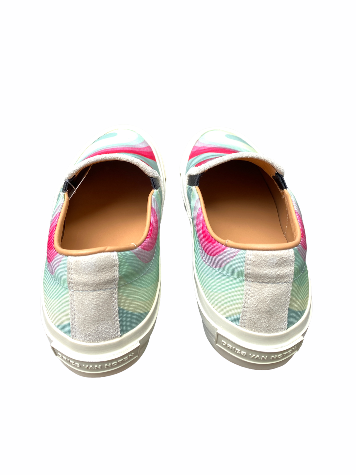 Iconic Waves patterns Blue Slip Ons