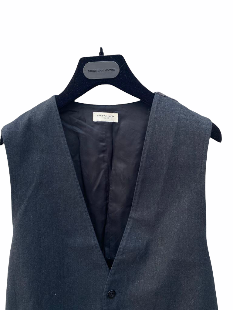 Grey Snakeskin Print Vest