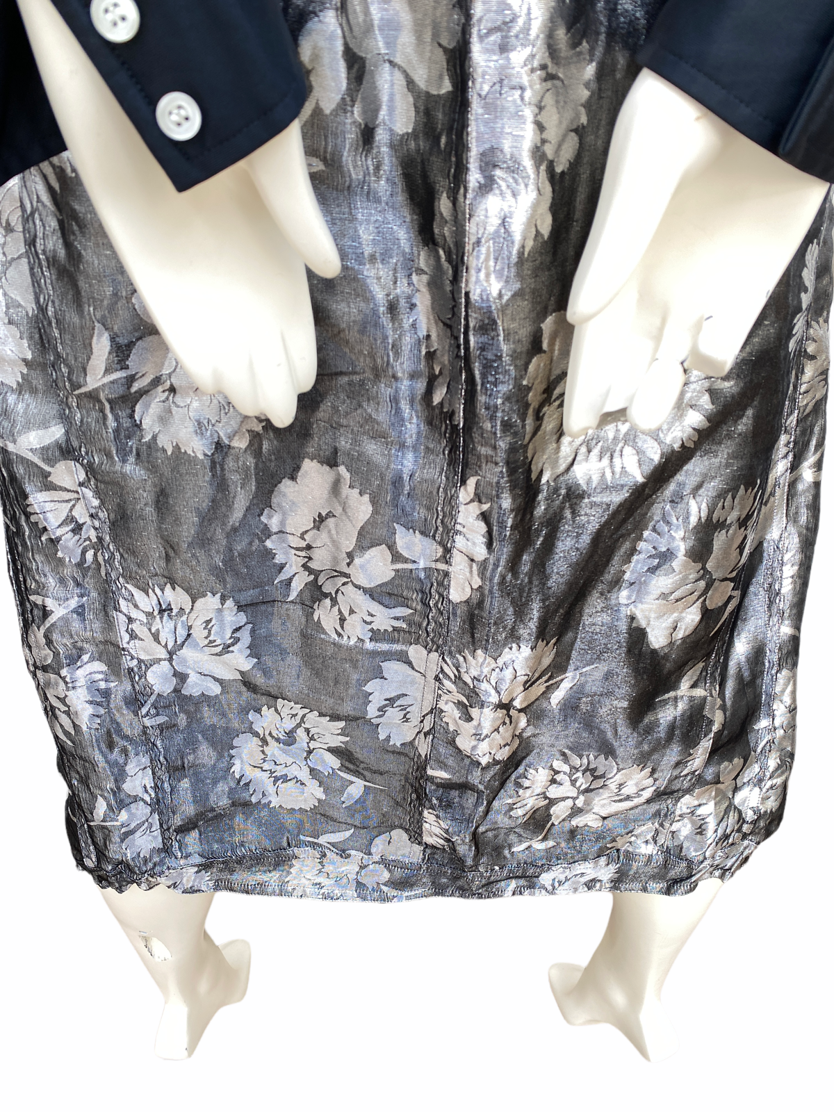 1595$ Maison Margiela SS 2016 Gorgeous Silver Cargo Floral Skirt