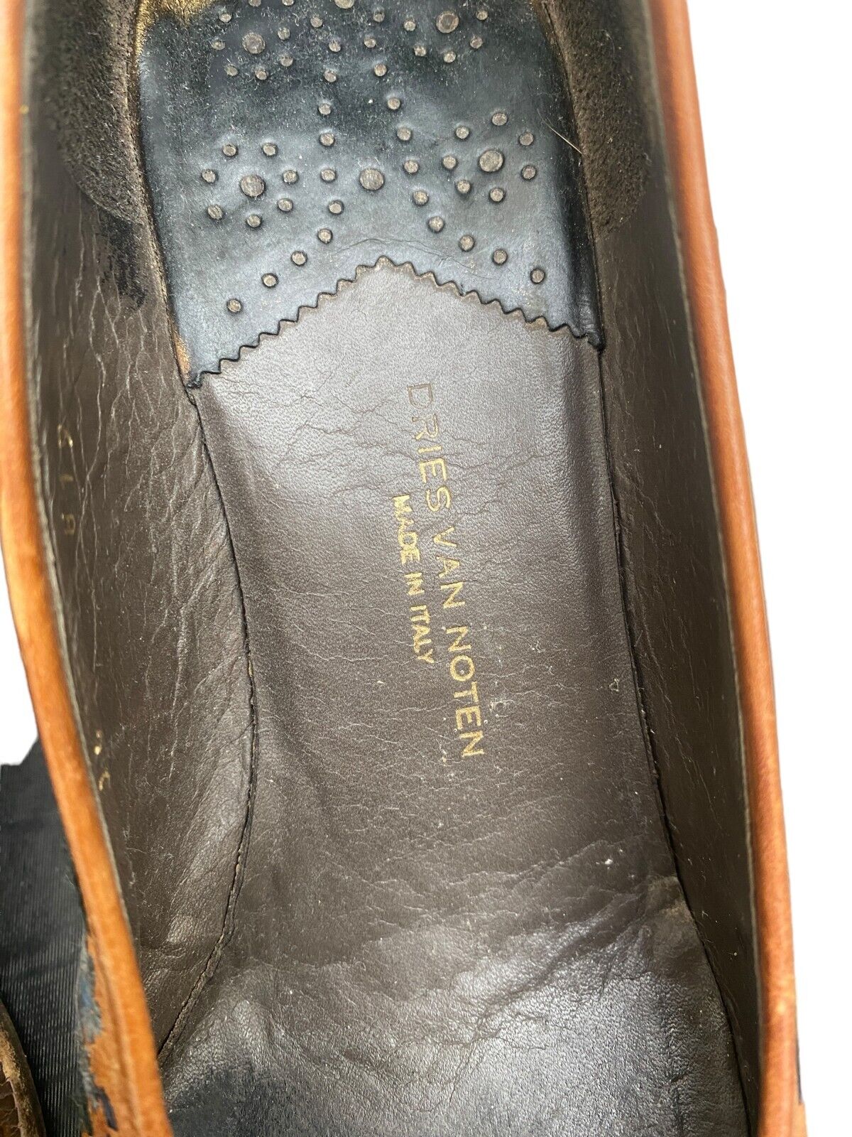 Embroidered Leather Shoes Heels