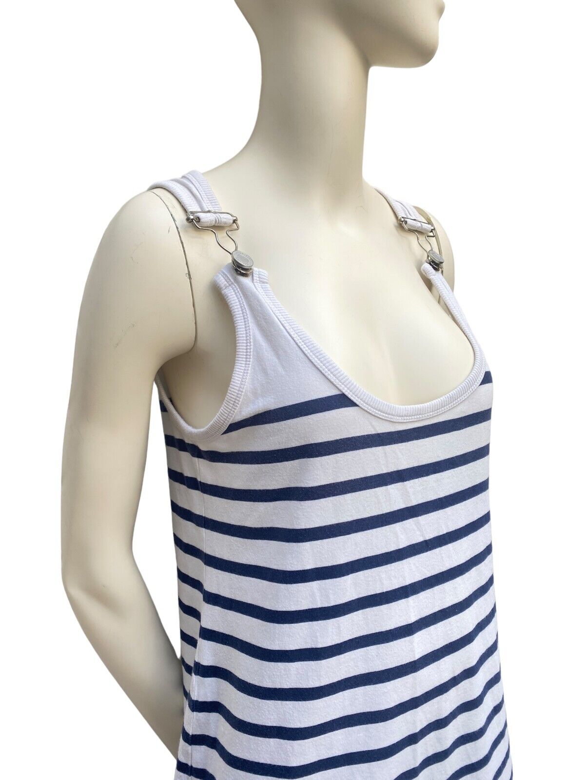 Vintage White Striped Dress