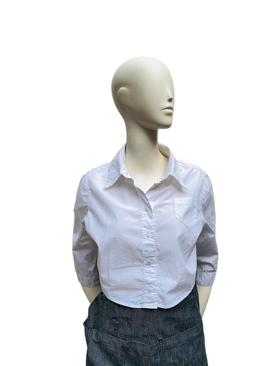 Vintage Cropped white shirt Size IT 46 EU 42 fits M