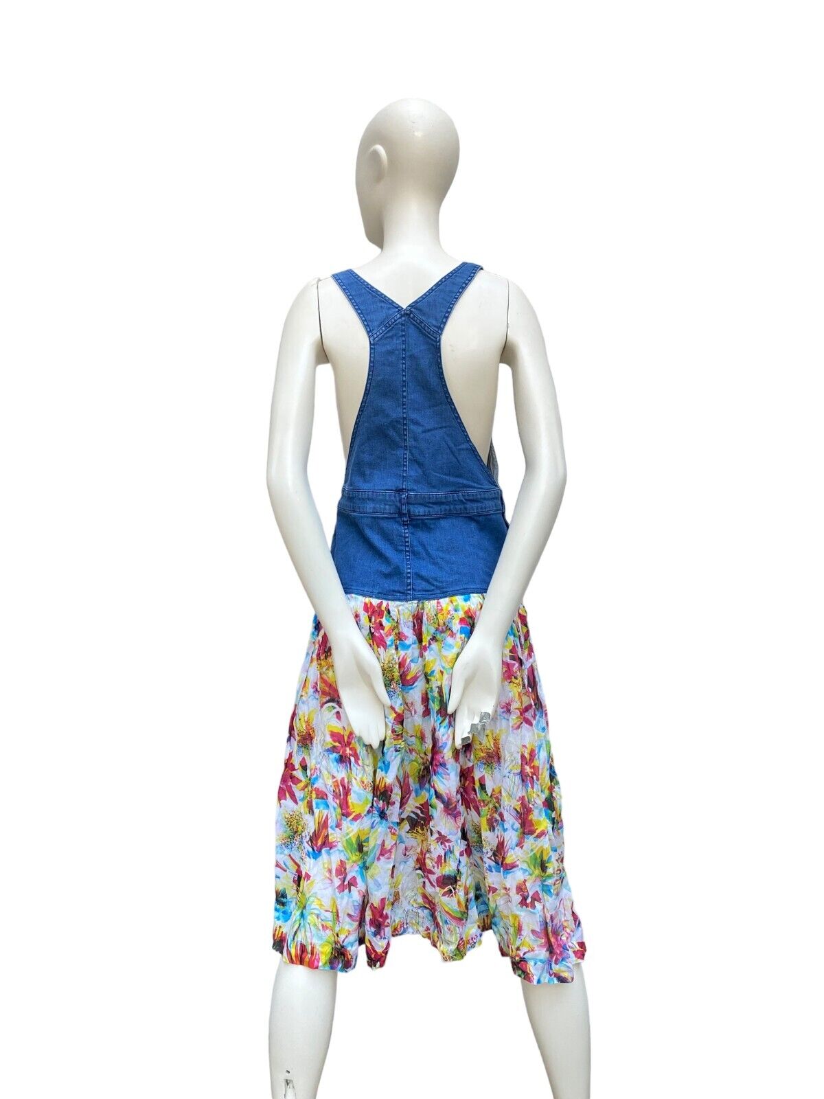 Fusion floral Denim Dress