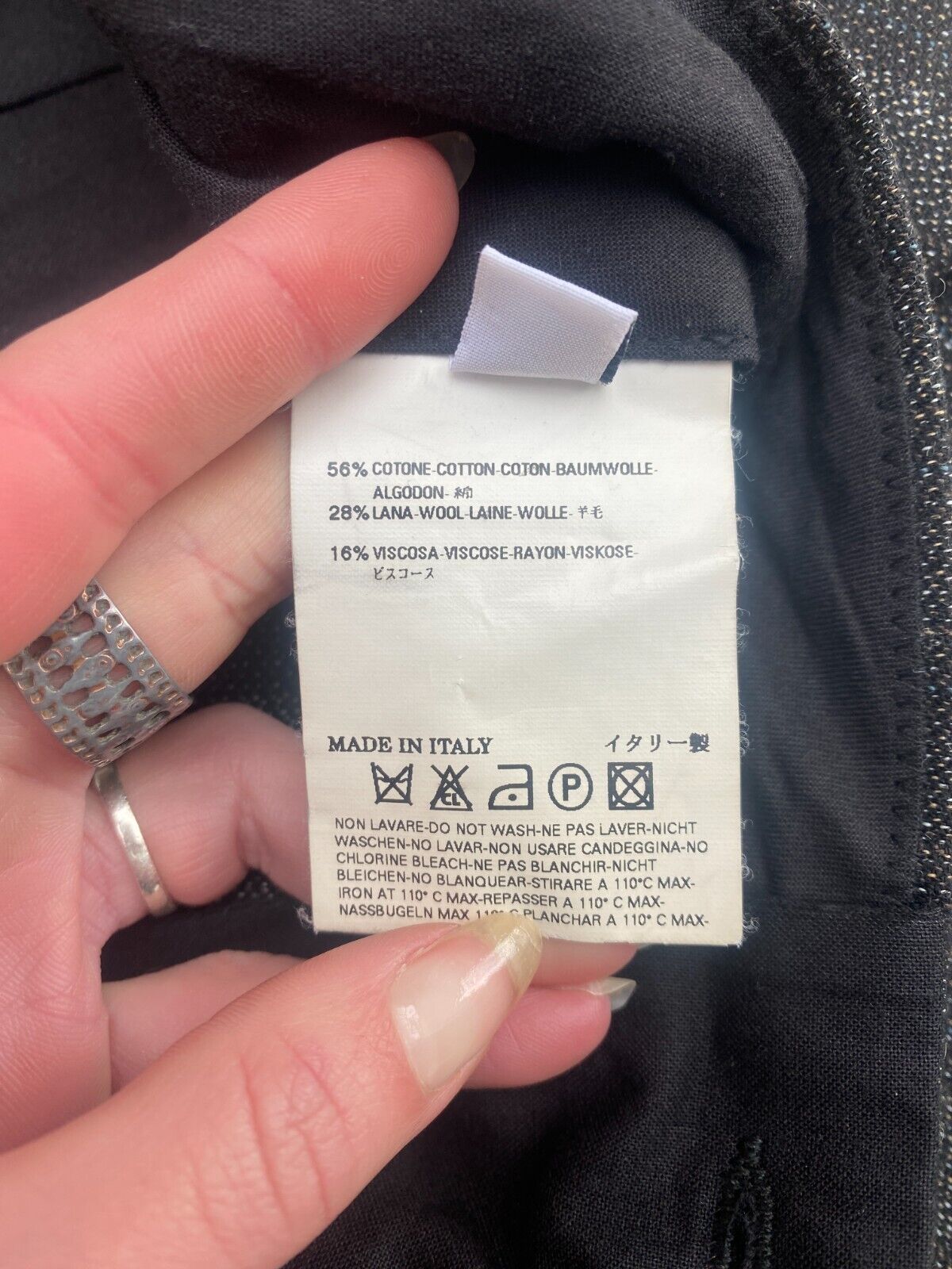 Grey Striped Formal Pants