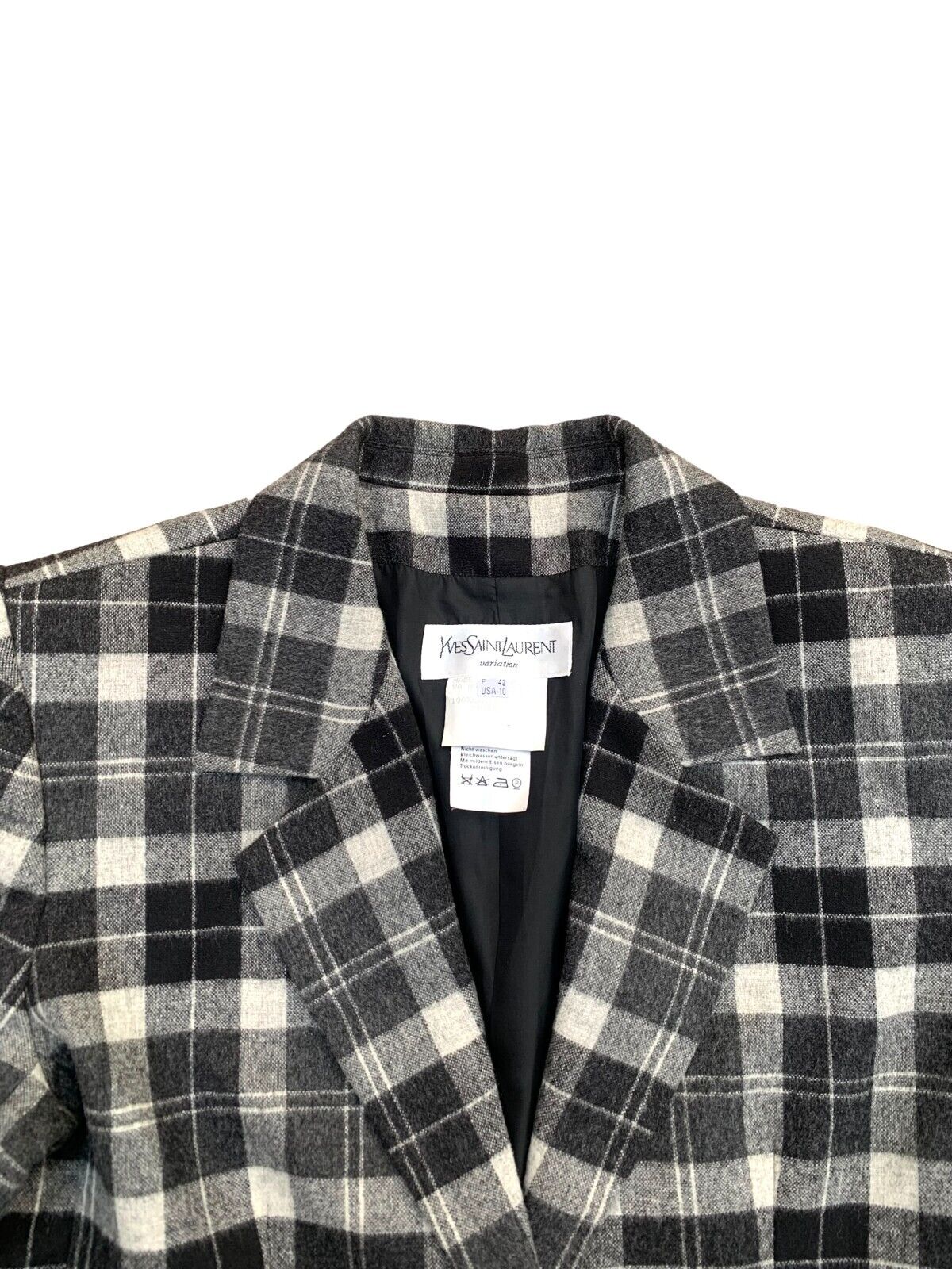 Grey Checkered Blazer Jacket